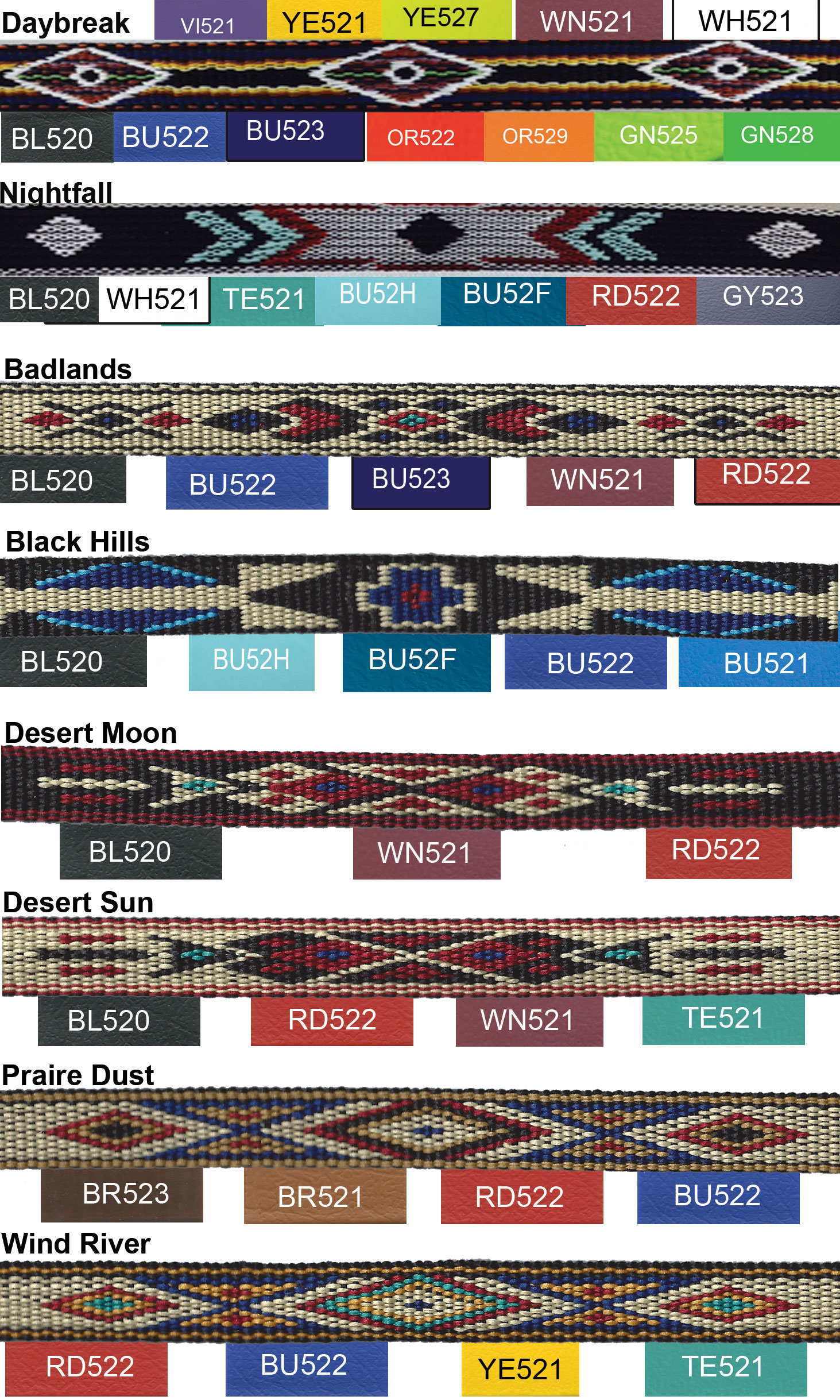 Navajo Color Suggestions