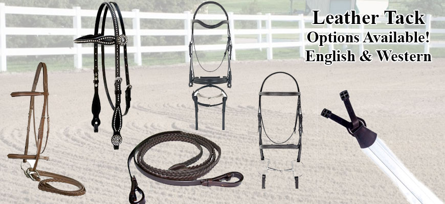Lether English & Leather Western Bridles and reins for sale